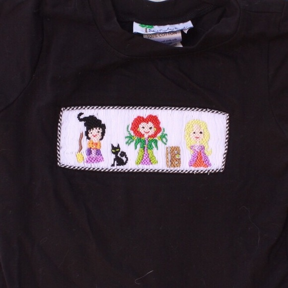 Hocus Pocus Halloween Smocked Shirt Sz 6m - Picture 3 of 3